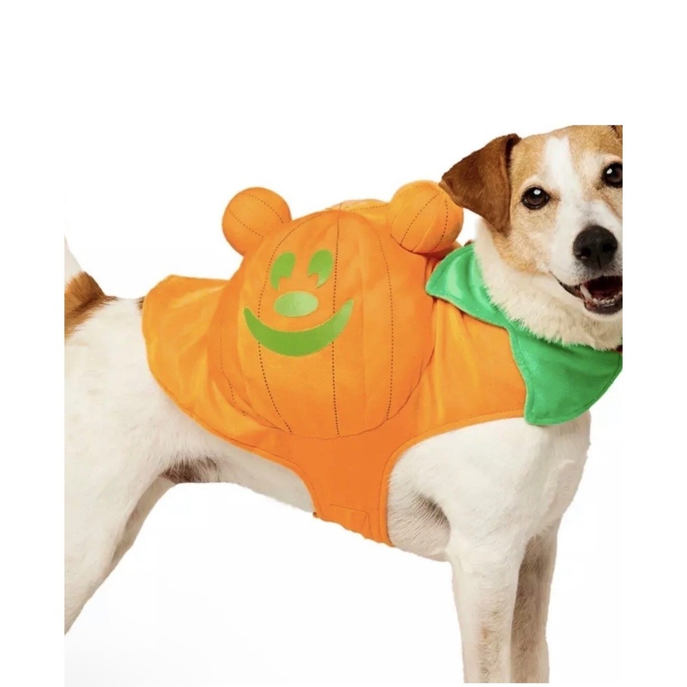 Disney Mickey Mouse Pumpkin Pet Costume Glow In The Dark Halloween Small S New